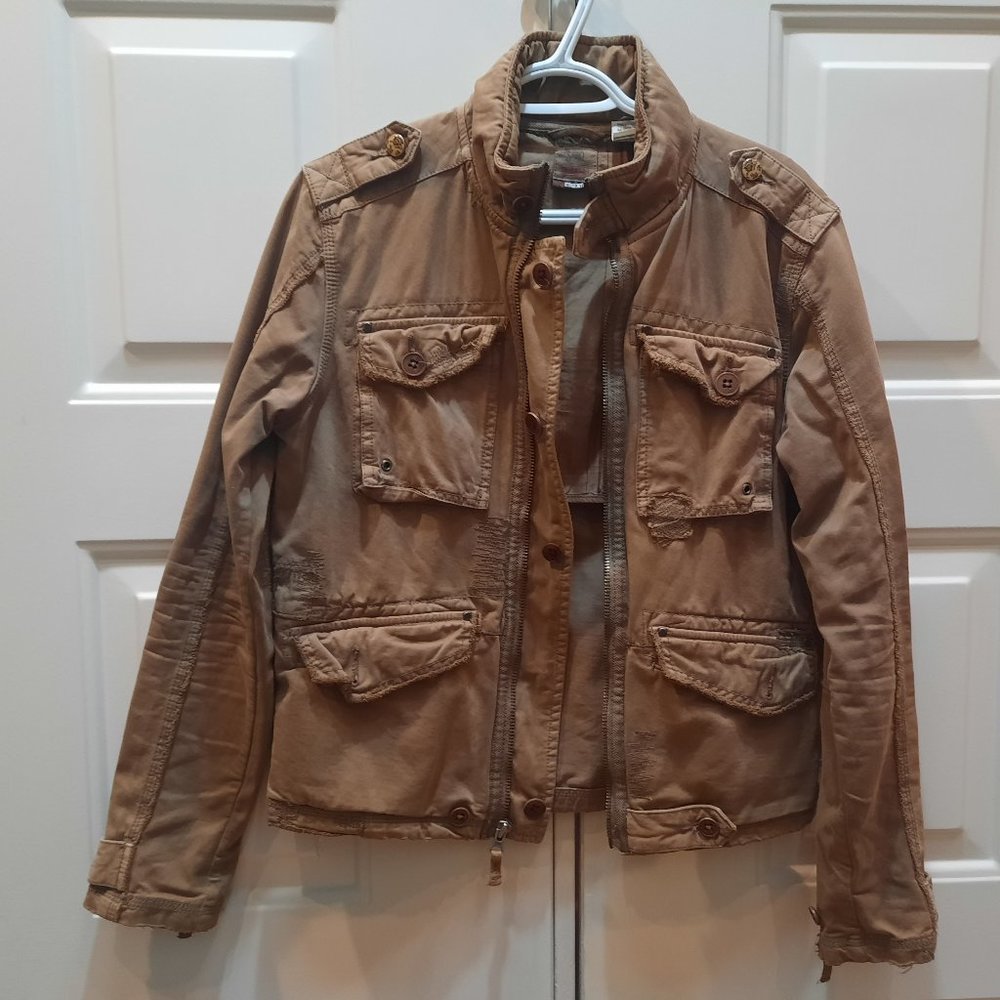 Triple Five "Soul Essentials" Beige Military-Style Jacket. Men's Small.